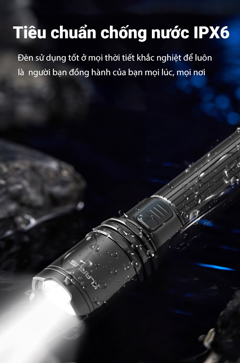 Đèn pin KLARUS A1 Pro chống nước tiêu chuẩn ipx6