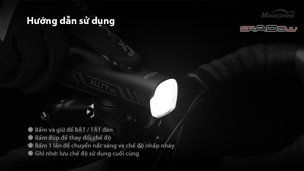 Hướng dẫn sử dụng đèn xe đạp sạc usb MAGICSHINE ALLTY 800