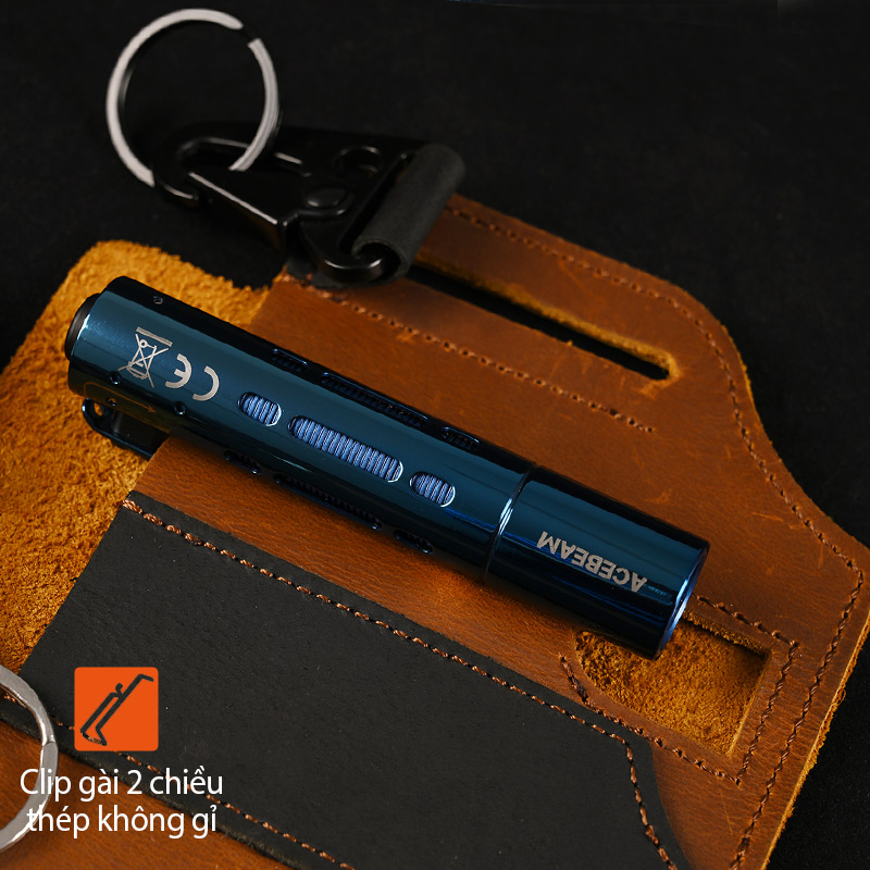 ACEBEAM RIDER RX BLUE có clip gài 2 chiều