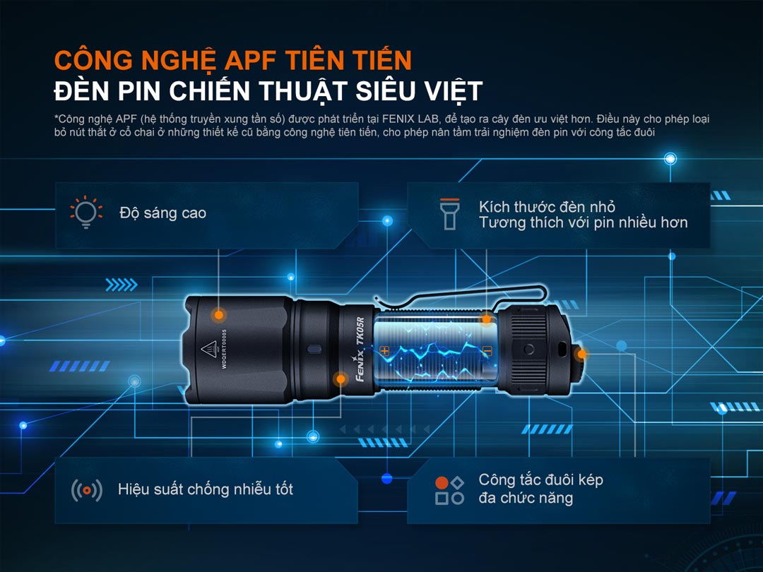 Đèn pin FENIX TK05R với nhiều công nghệ tiên tiến
