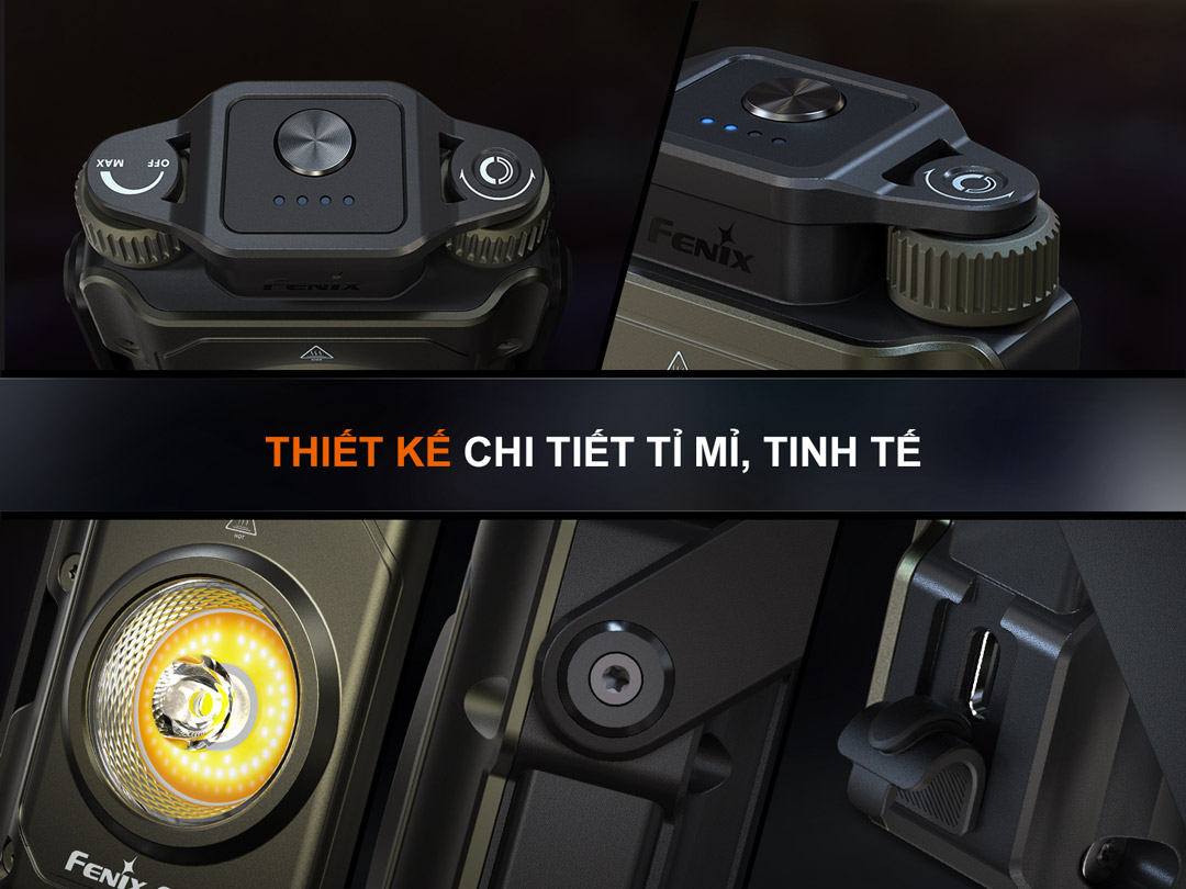 Đèn pin cắm trại FENIX CL27R thiết kế tỉ mỉ, tinh thế