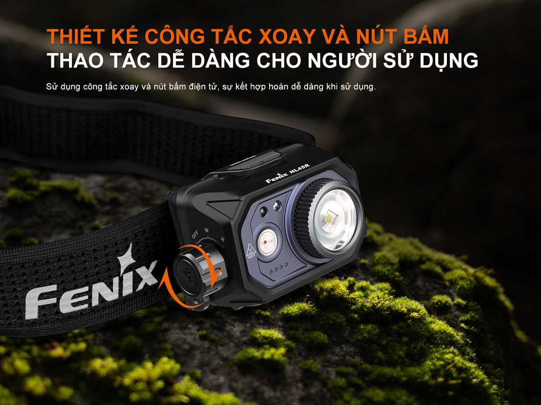 Trang bị hệ công tắc xoay dễ dàng sử dụng