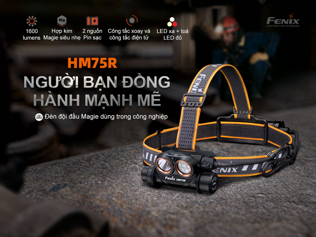 Đèn pin đội đầu FENIX HM75R