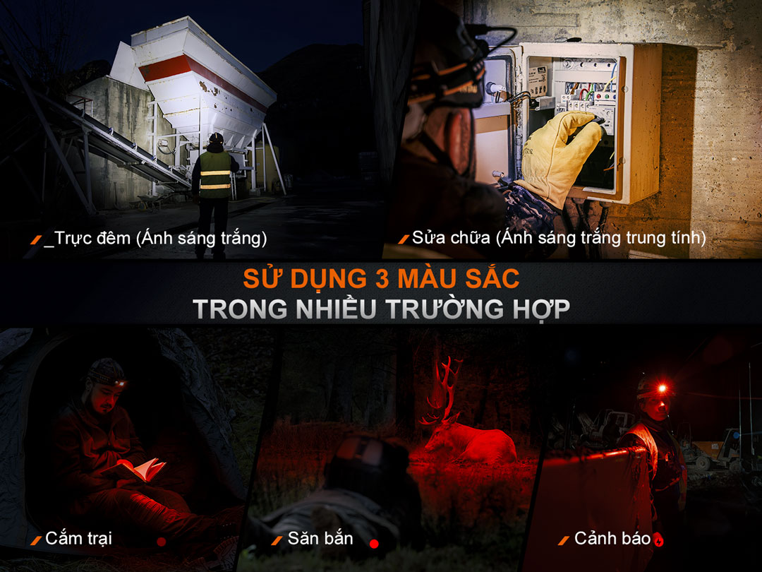 Nhiều ánh sáng khác nhau, đa năng khi sử dụng