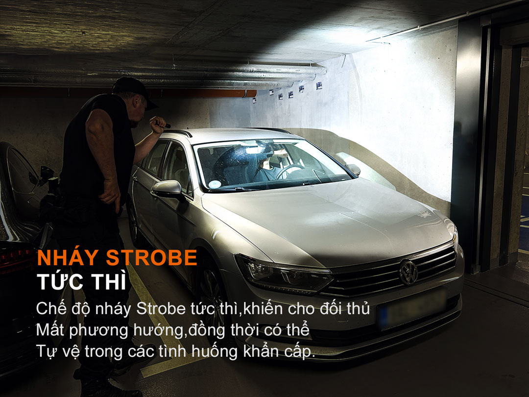 chế độ nhấp nháy tức thì làm chói mắt kẻ xấu