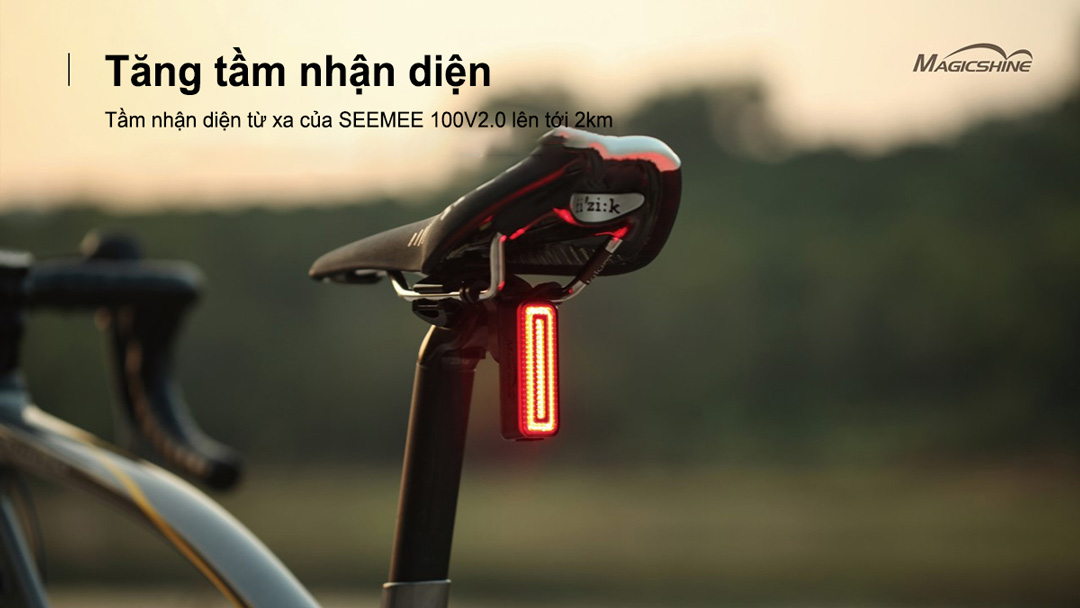 Đèn hậu xe đạp MAGICSHINE SEEMEE 100 V2.0 tầm nhận diện 2000m