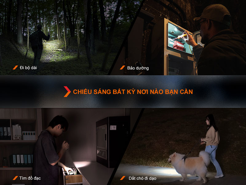 Độ sáng 600lm phù hợp với nhiều hoạt động.e