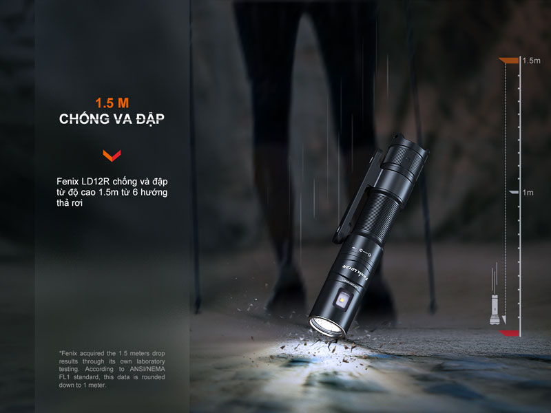 Thân đèn chắc chắn bền bỉ, chống va đập cả 6 mặt