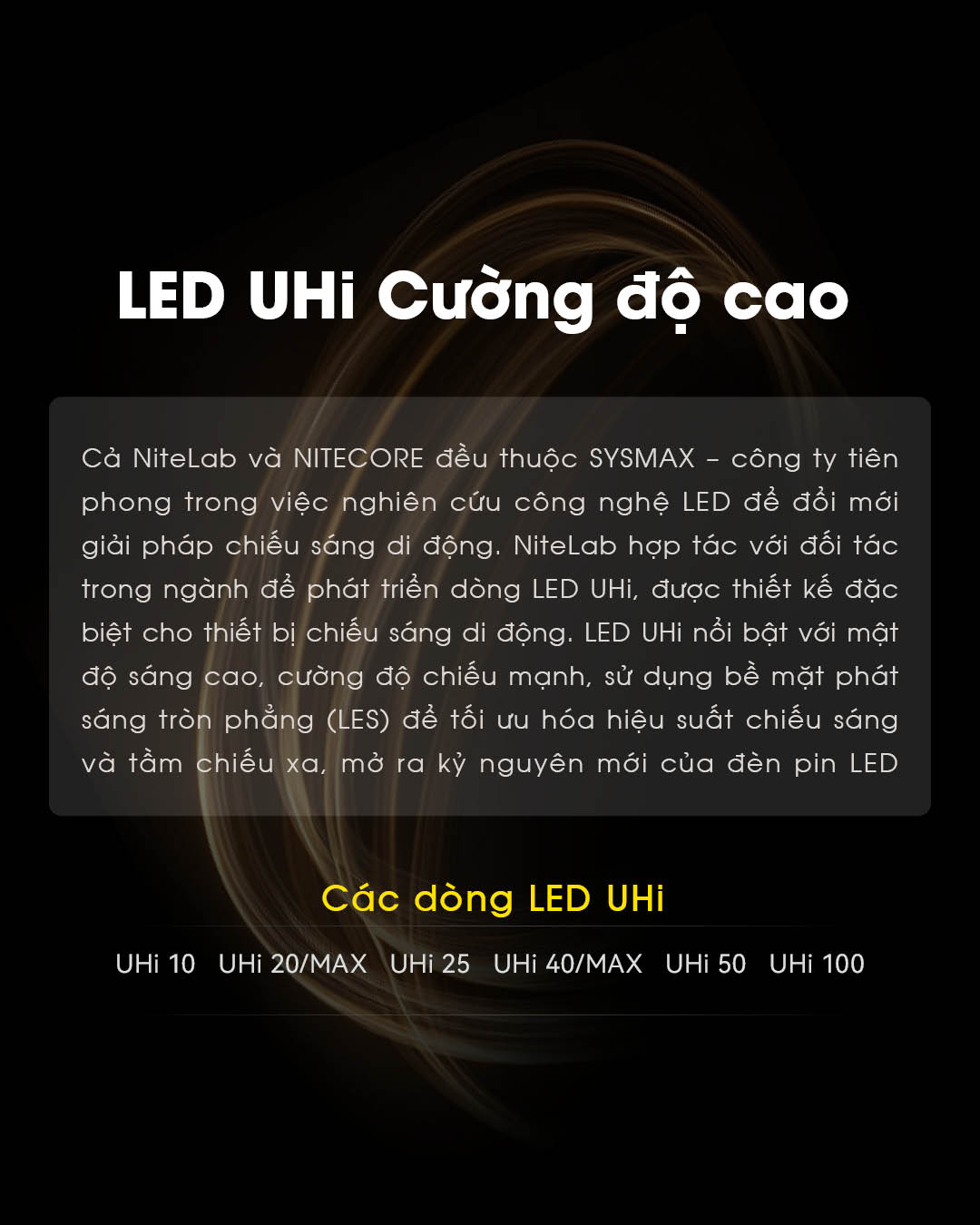 Dòng đèn LED có cường độ cao của hãng NITECORE