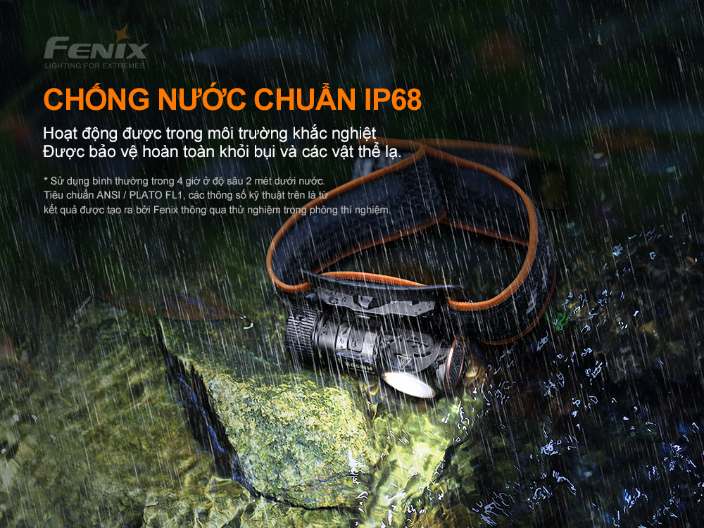 Fenix HM50R V2.0 đạt chuẩn chống nước IP68