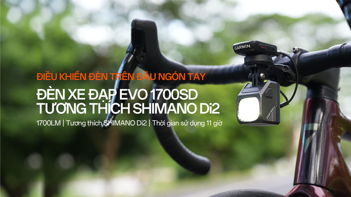 Đèn xe đạp MAGICSHINE EVO 1700SD tương thích SHIMANO Di2