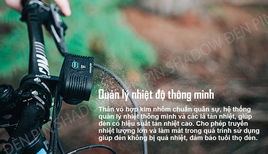 MAGICSHINE MONTEER 8000S có thân làm từ hợp kim nhôm