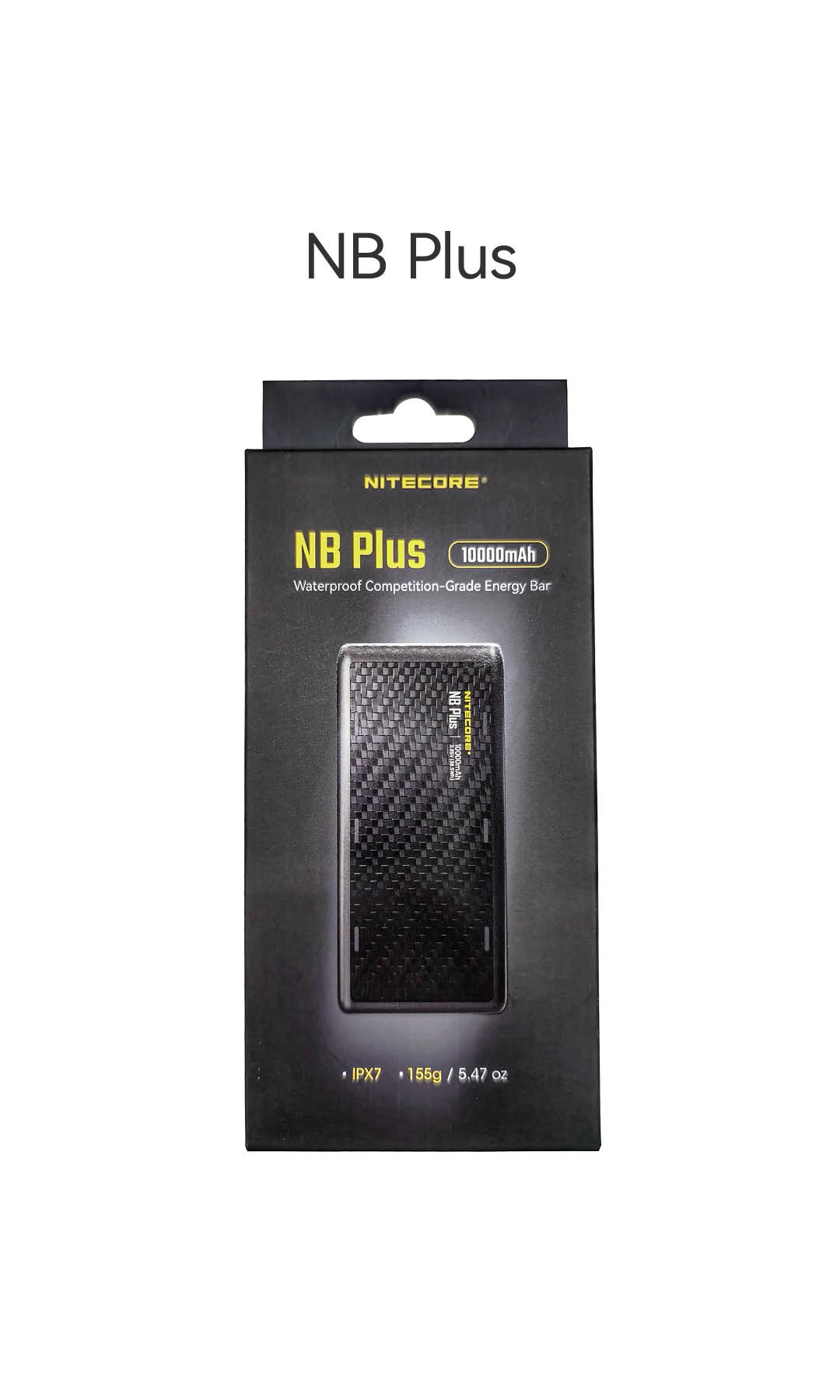 Hình ảnh hộp đóng gói chính hãng NITECORE NB Plus dung lượng 10000mAh.