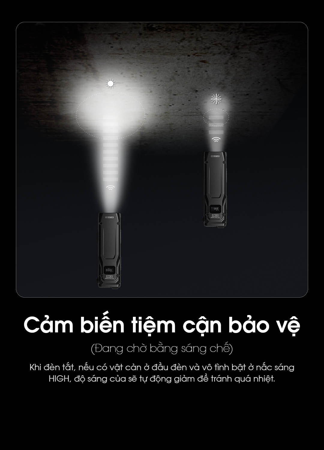Nitecore EDC23 được trang bị cảm biến tiệm cận an toàn hơn