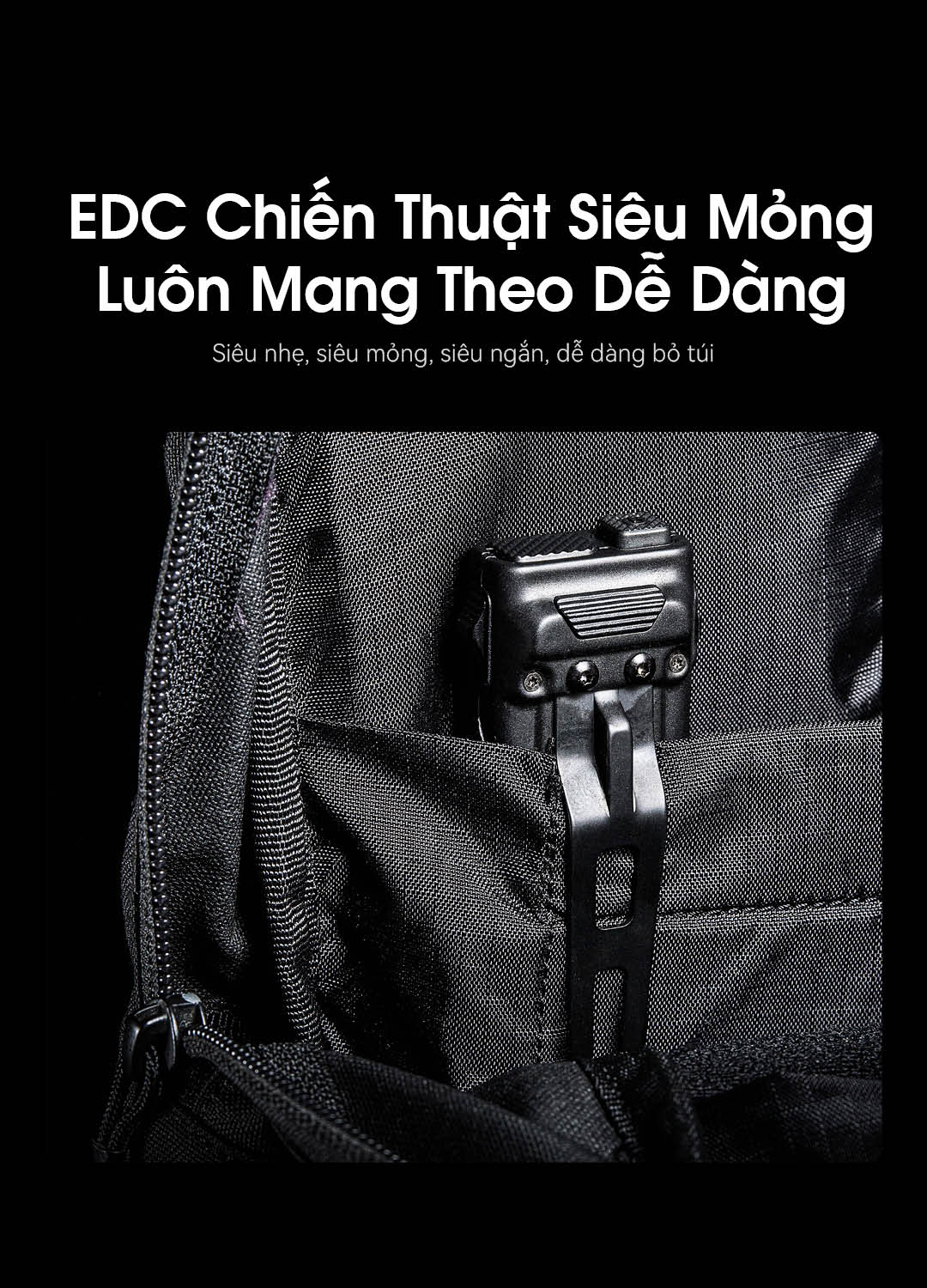 Nitecore EDC23 có thể bỏ túi dễ dàng