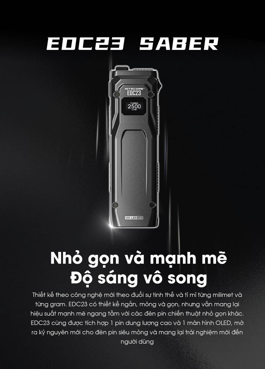 Nitecore EDC23 - nhỏ gọn mà mạnh mẽ vô song