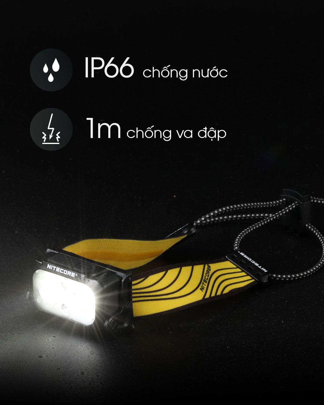 Đèn pin đội đầu siêu nhẹ NITECORE NU25 chống nước ip66