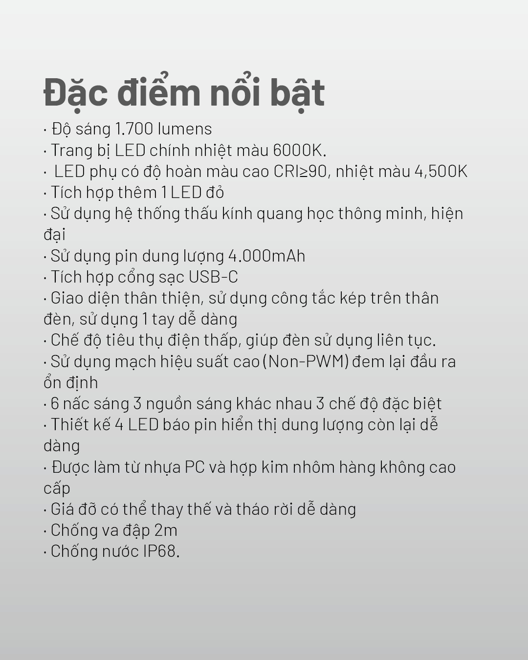 đặc điểm nổi bật của Đèn đội đầu NITECORE NU45