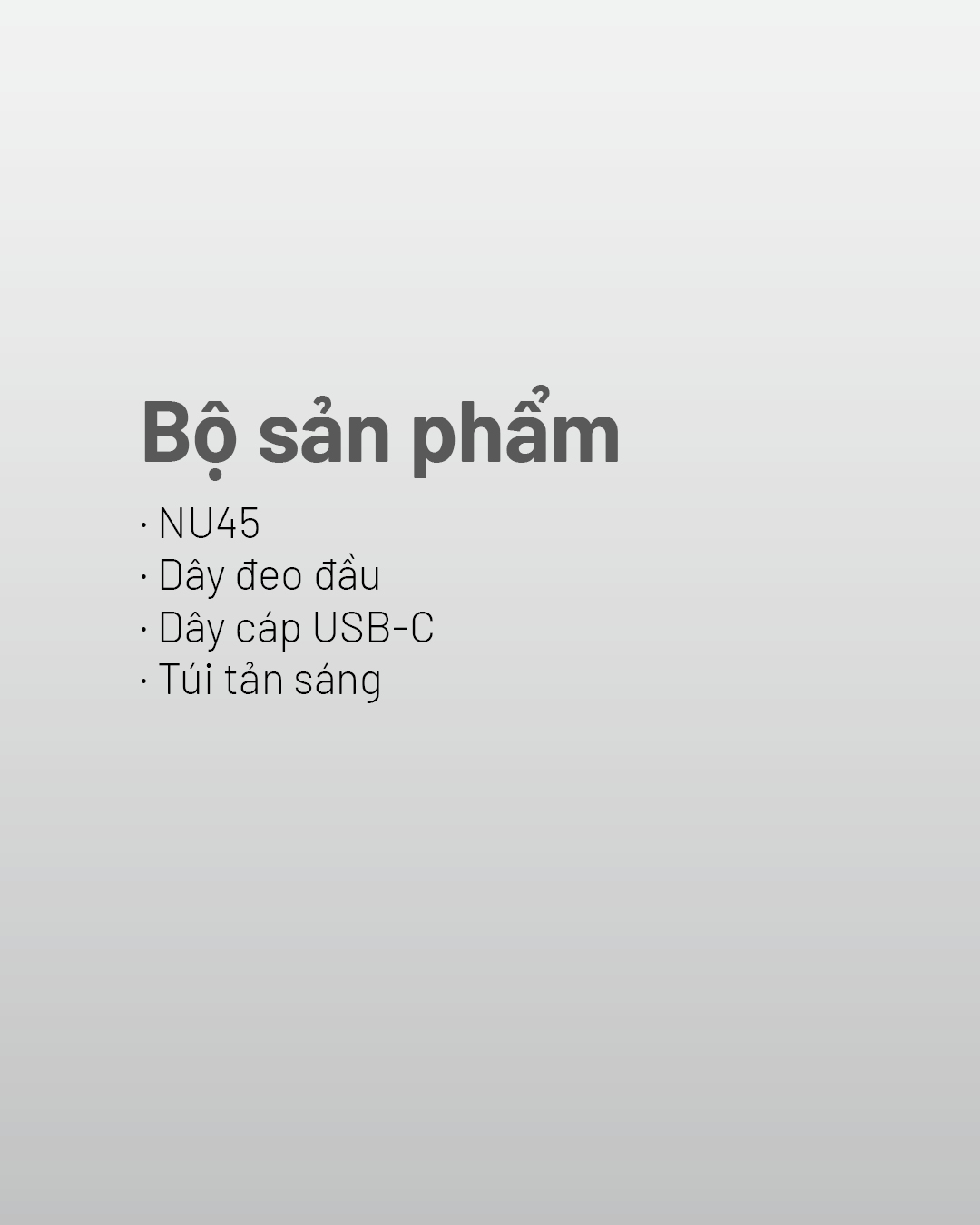 Bộ sản phẩm của Đèn đội đầu NITECORE NU45