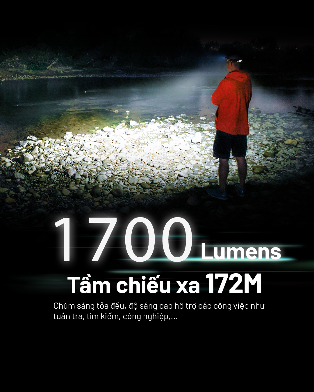 Đèn đội đầu NITECORE NU45 1700lumen chiếu xa 172m