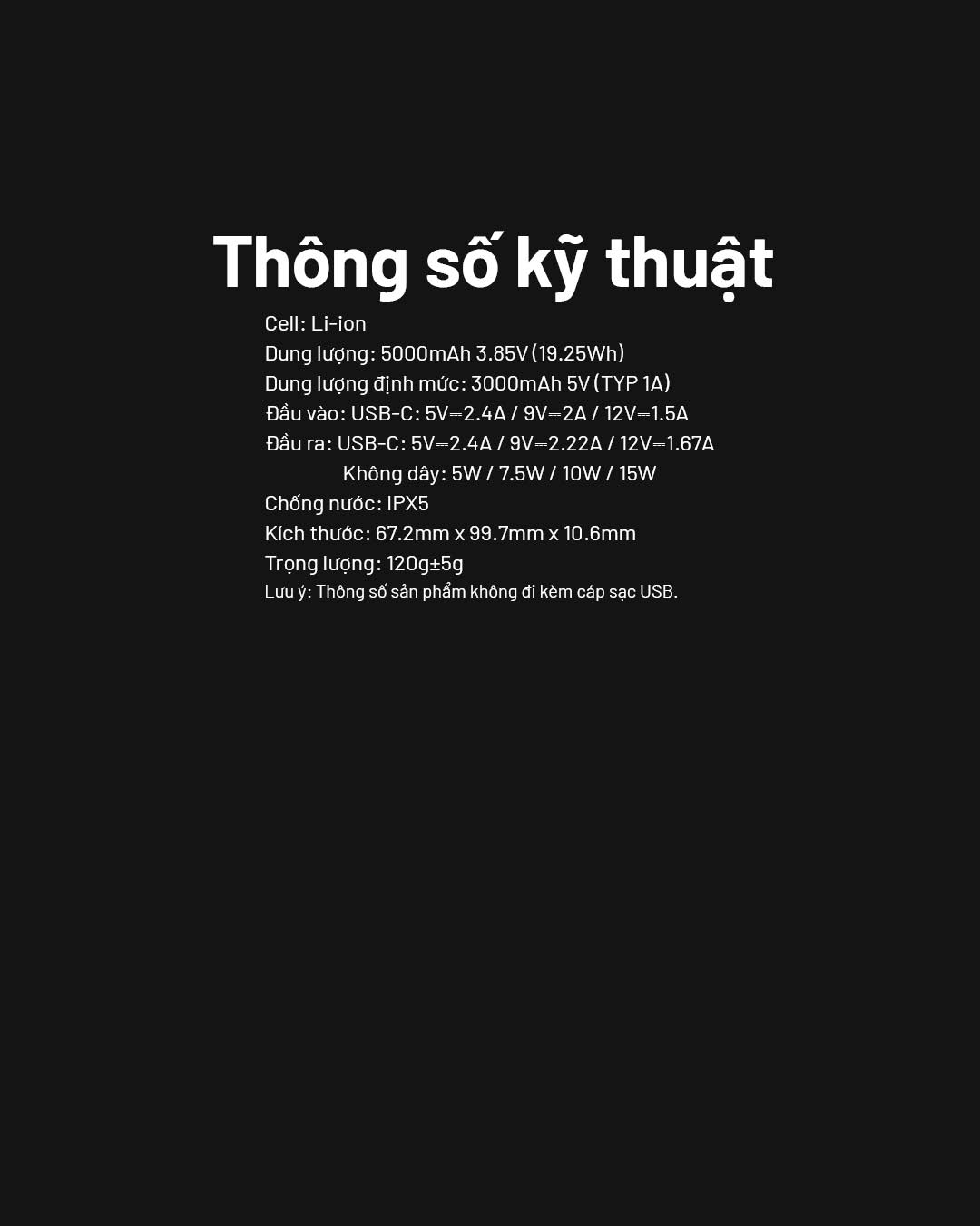 thông số kỹ thuật NW5000