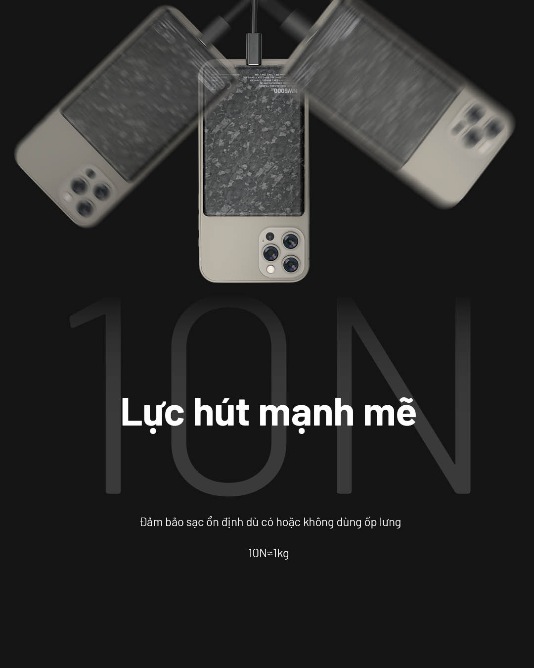 Lực giữ cổng sạc mạnh mẽ
