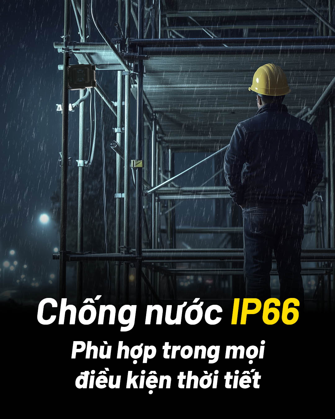 Nitecore NWL30 chống nước IP66 đang mưa