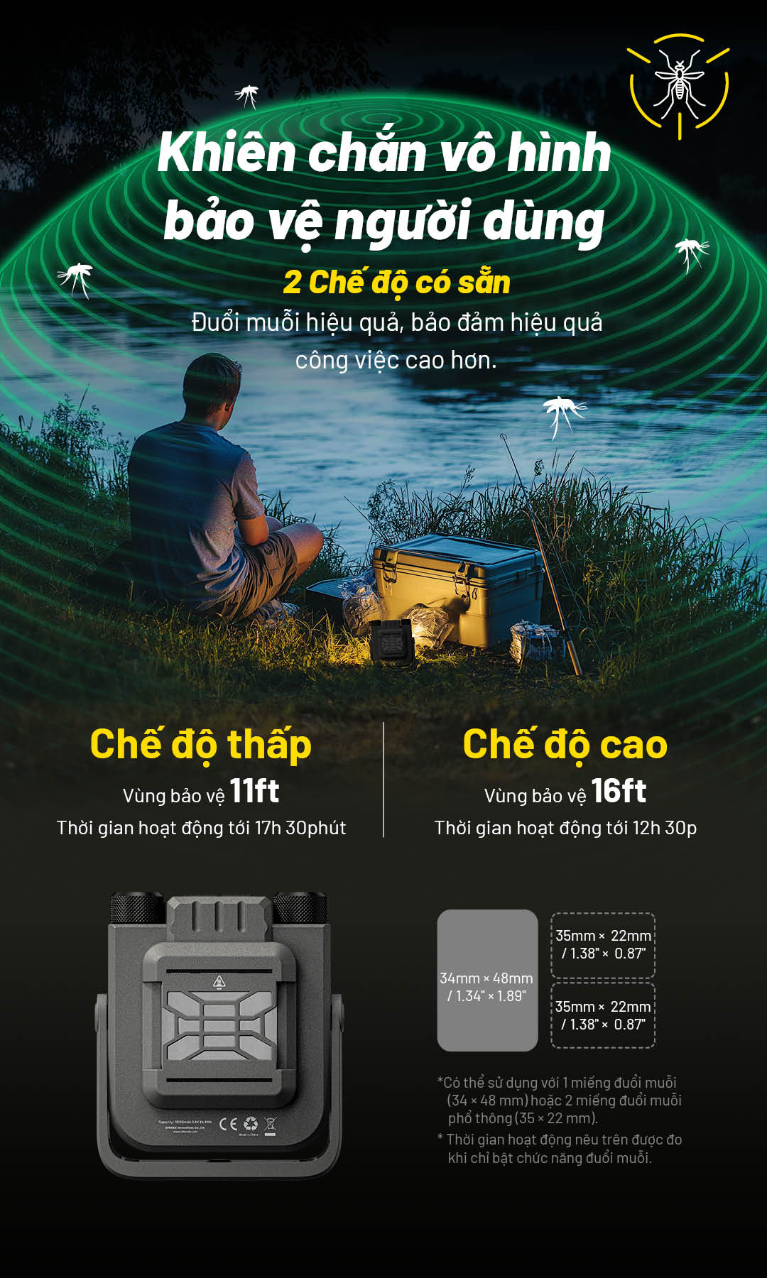 Đèn làm việc/cắm trại NITECORE NWL30 có tính năng đuổi muỗi giúp bảo vệ người dùng