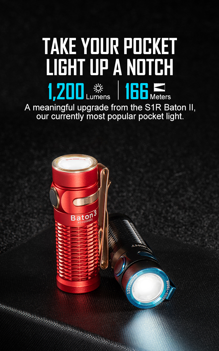 olight baton 3 premium edition độ sáng 1200 lumen