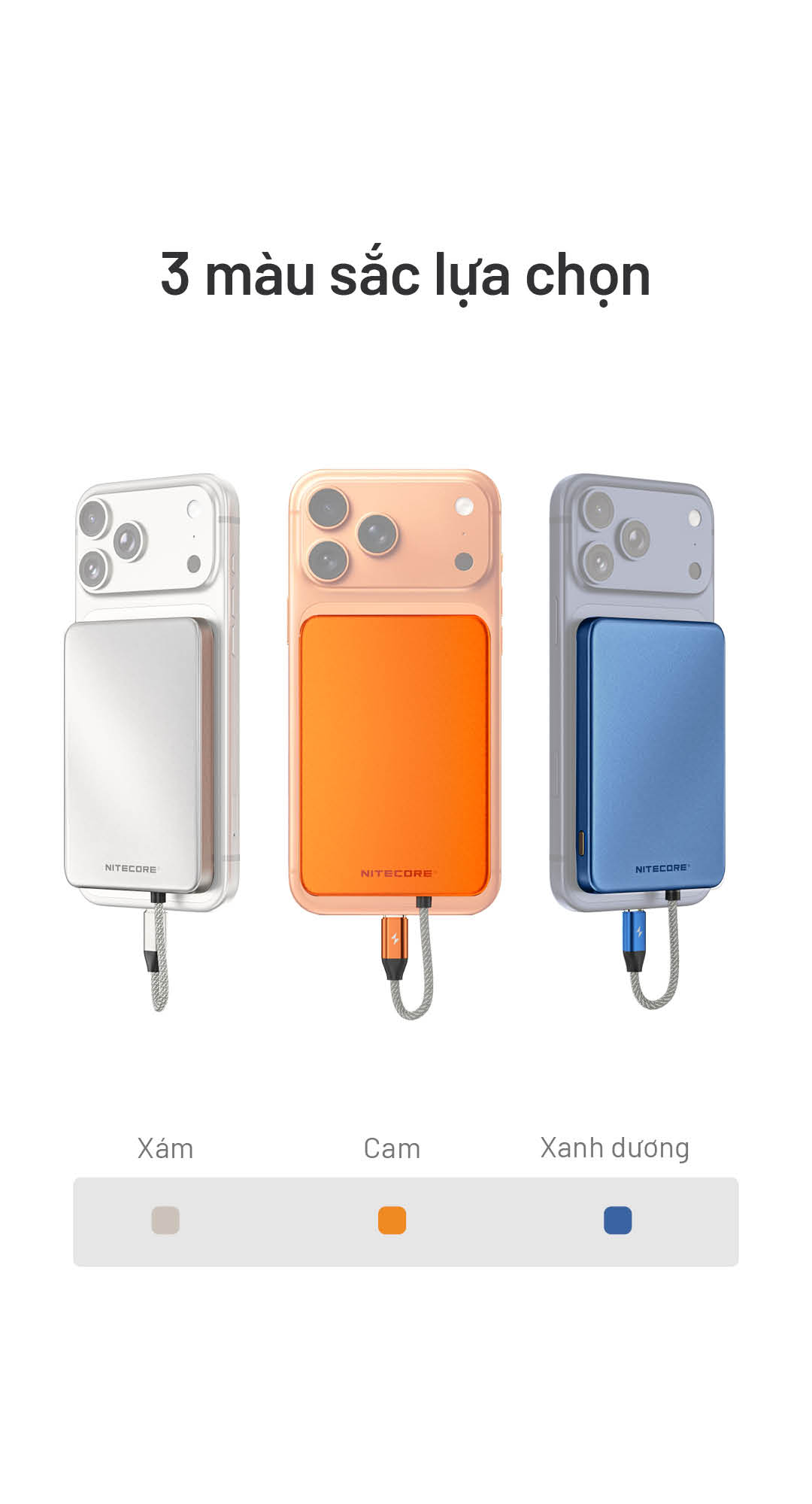 Xám Cam Xanh dương