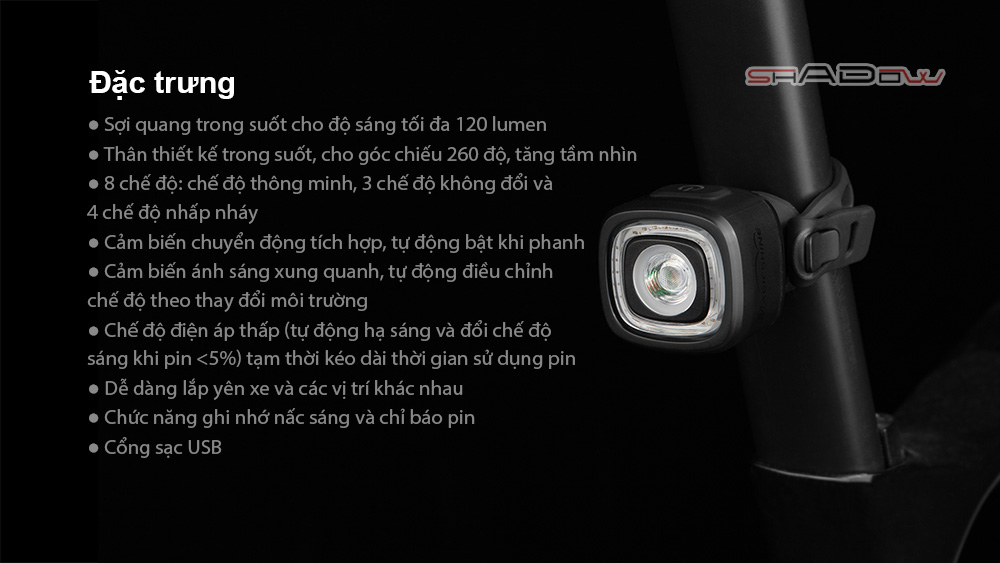 MAGICSHINE RN 120 có độ sáng 120 lumen