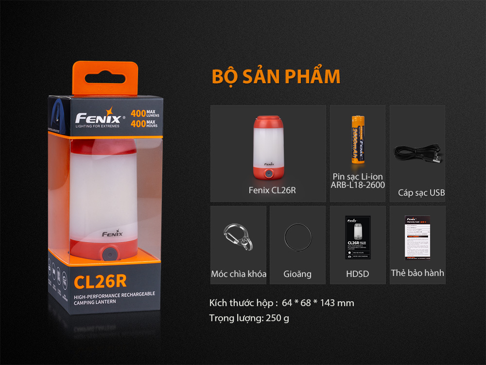 bộ sản phẩm fenix cl26r