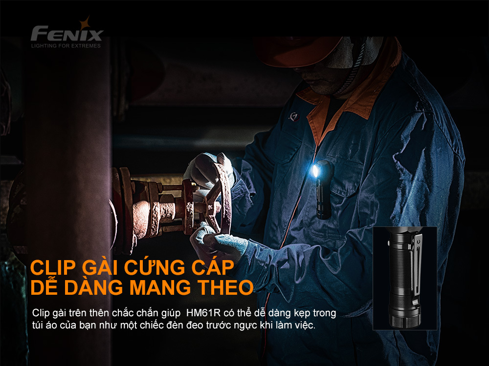 Fenix HM61R trang bị clip cài cứng cáp