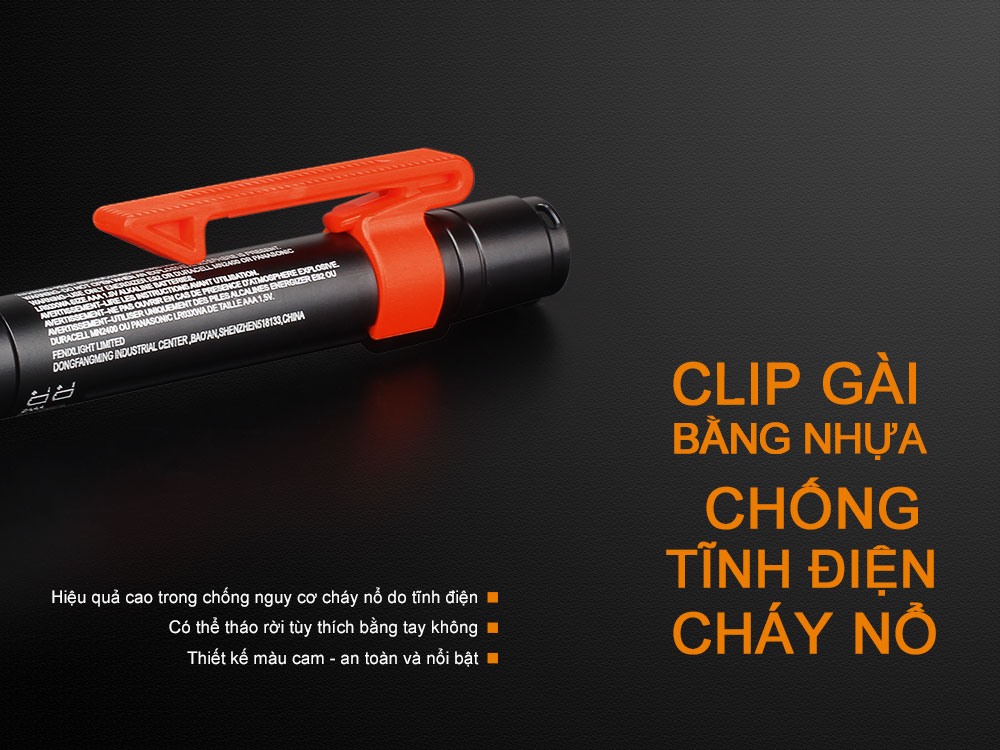 Kẹp nhựa được thiết kế chắc chắn, chống tĩnh điện và an toàn khi sử dụng trong khu vực nguy hiểm