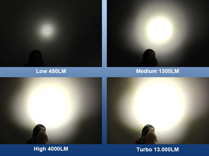 Hình ảnh thực thế ánh sáng của các chế độ sáng của đèn