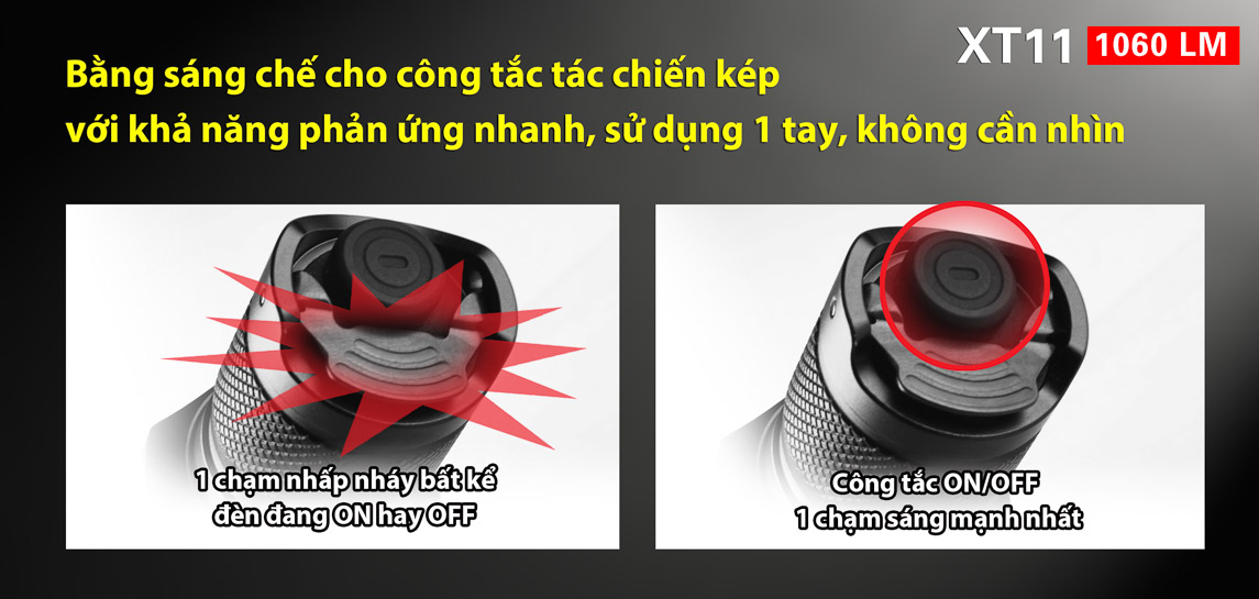 klarus xt11 trang bị công tắc tác chiến kép