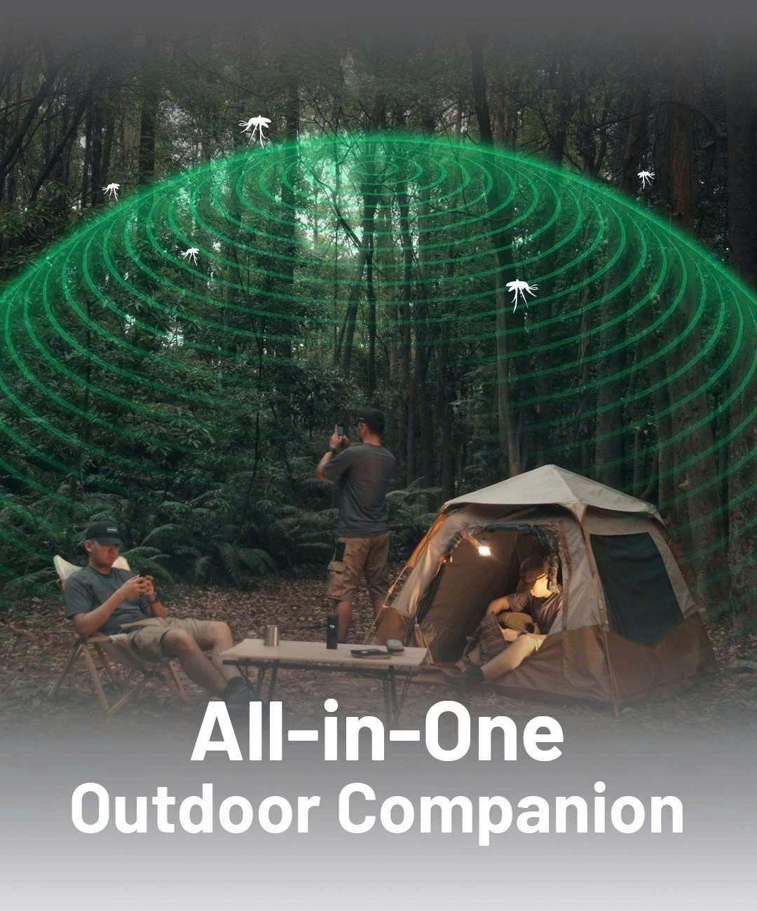 máy đuổi muỗi Nitecore EMR25 phạm vi bảo vệ rộng, thiết bị chống muỗi cho cắm trại, đi rừng, picnic