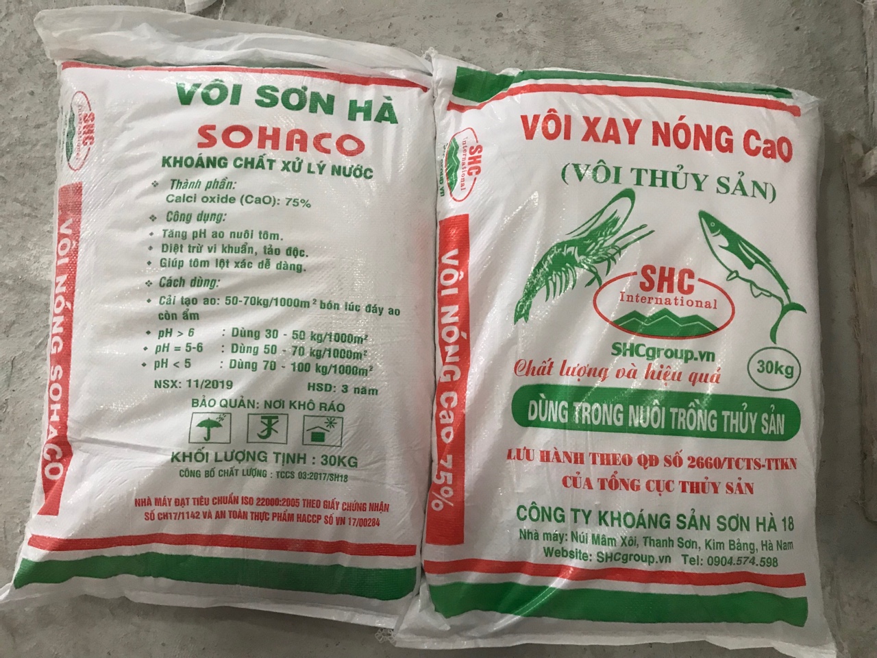 Vôi xay nóng hiệu Sohaco