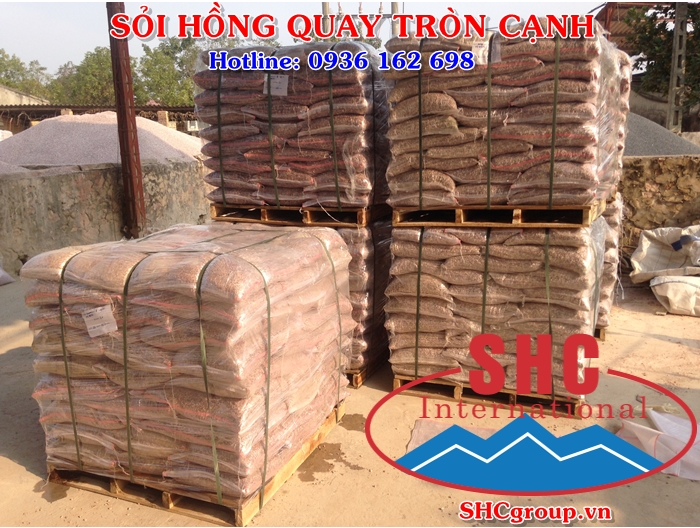 hình ảnh đóng bao sỏi hồng