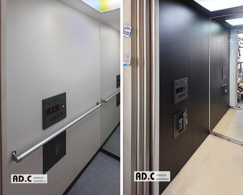 Film dán nội thất trang trí cabin thang máy