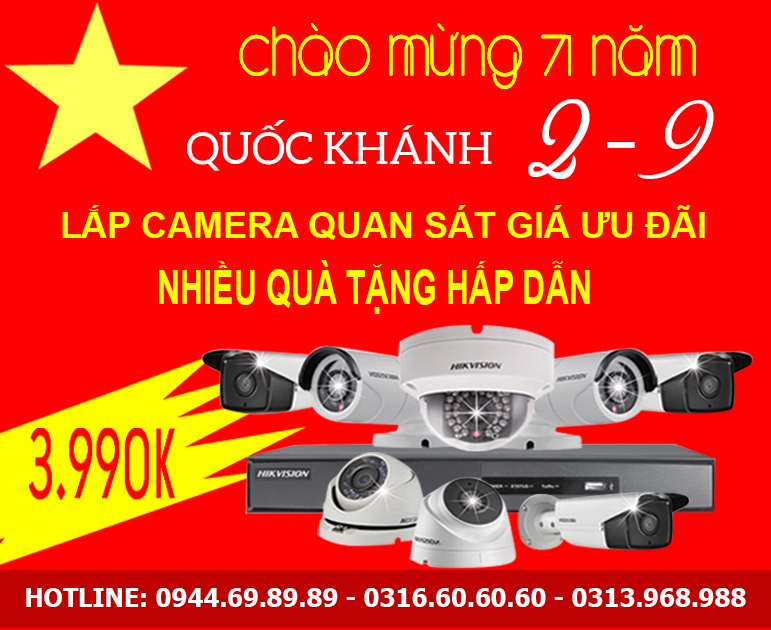 lắp đặt camera quan sát giá rẻ tại Hải Phòng