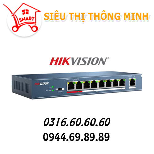 Switch cấp nguồn PoE 8 Port DS-3E0109P-E