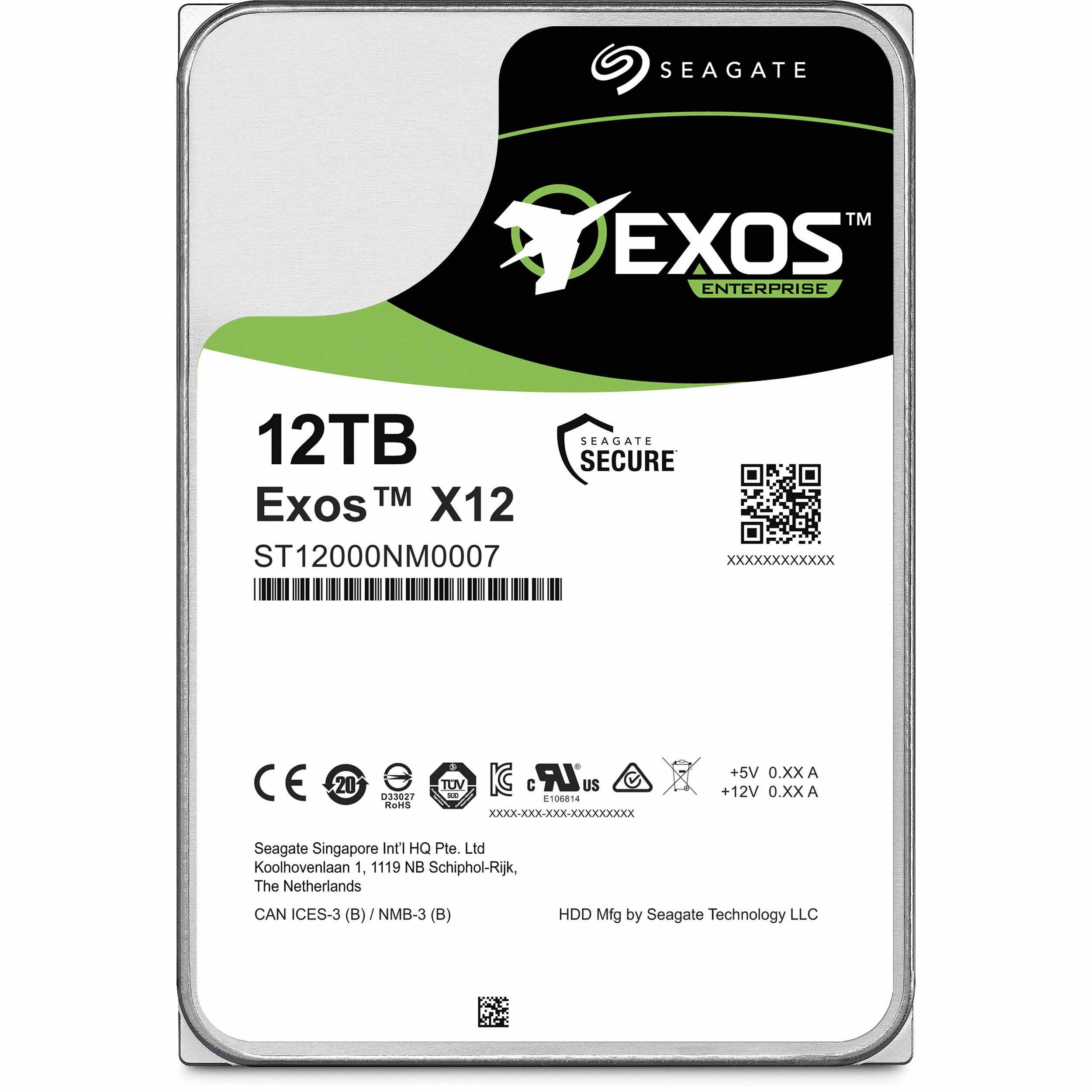 Ổ cứng HDD Seagate Exos 12TB - ST12000NM0008 chính hãng
