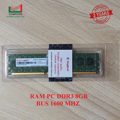 RAM PC DDR3 8GB BUSS 1600 KINGBANK CHÍNH HÃNG