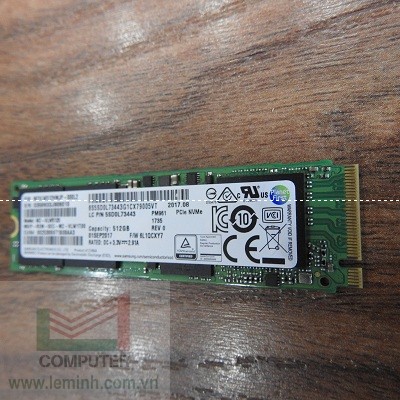 SSD Samsung SM961 512GB M2 PCIe NVMe  MZVKW512HMJP (1khe)
