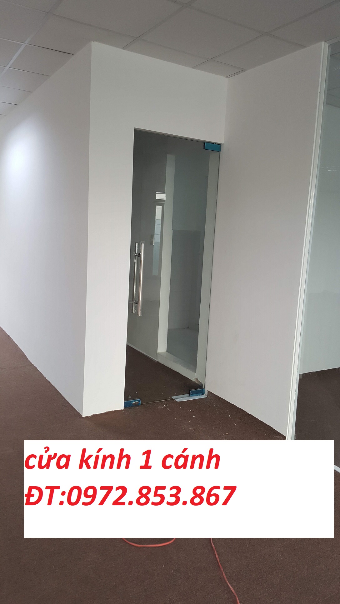 cửa kính 1 cánh