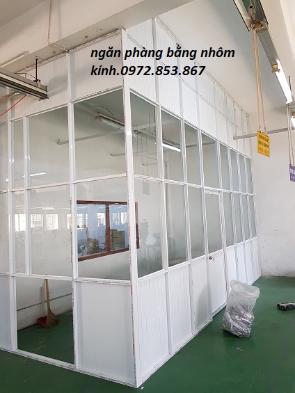 vách nhôm kính