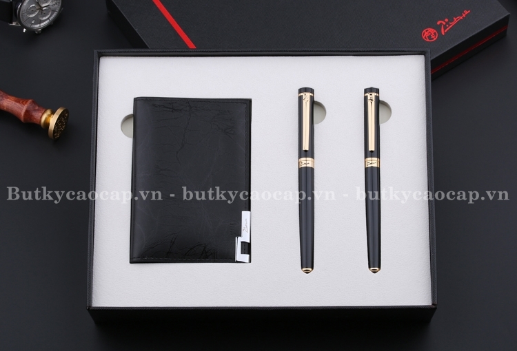 Bộ quà tặng bút cao cấp Picasso 908 và ví đựng name card