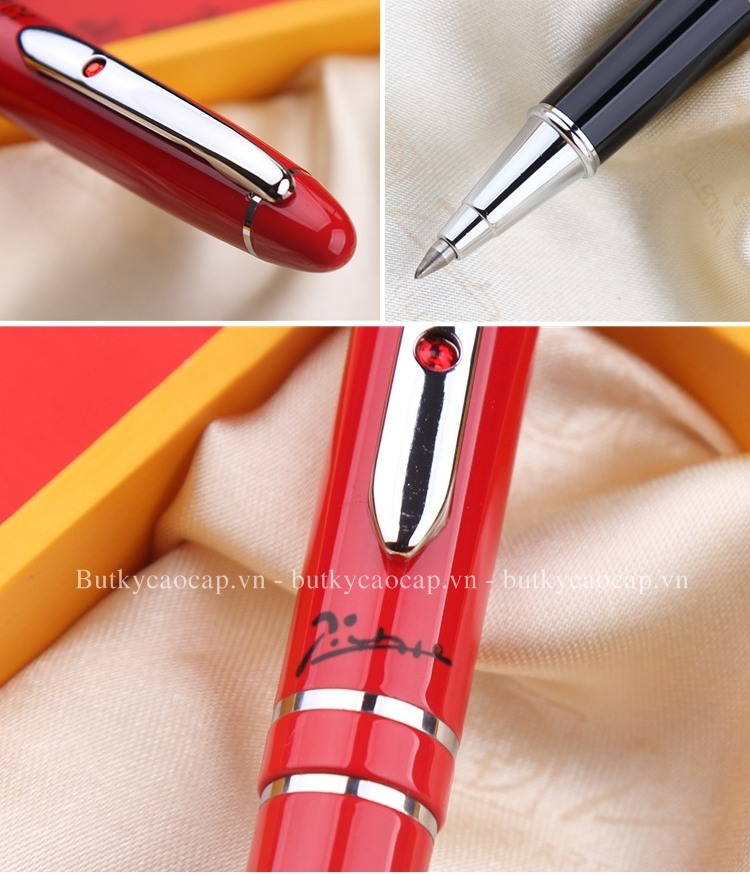 Thiết kế bút dạ bi cao cấp Picasso PS-608 màu đỏ