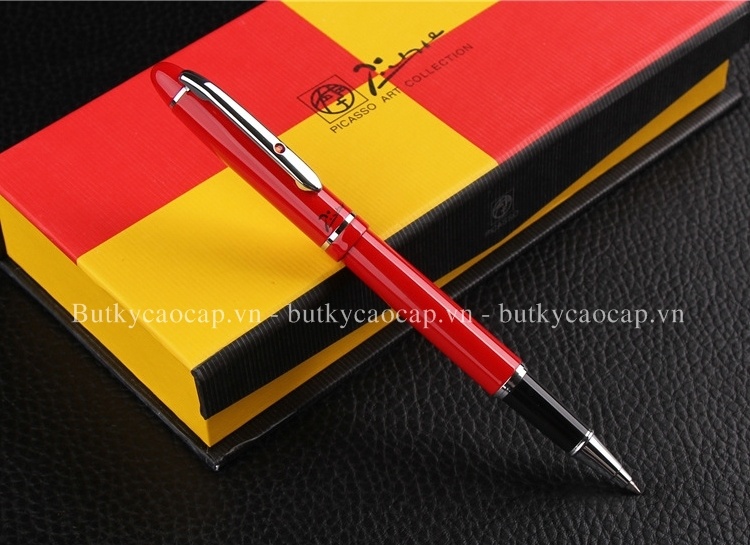 Bút dạ bi Picasso PS-608 màu đỏ